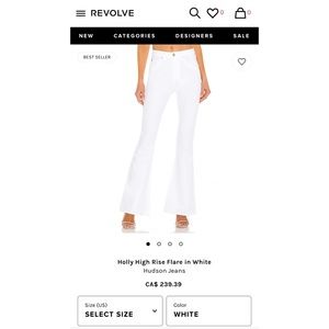 White bell bottom jeans